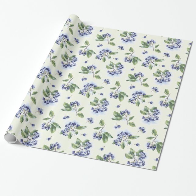 Papel De Regalo Arándanos (Desenrollado)