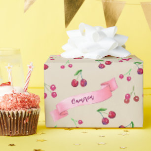 Papel De Regalo Arándanos de color de agua tierno y caprichoso per