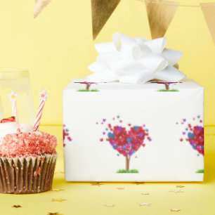 Papel De Regalo Árbol cardíaco con hierba