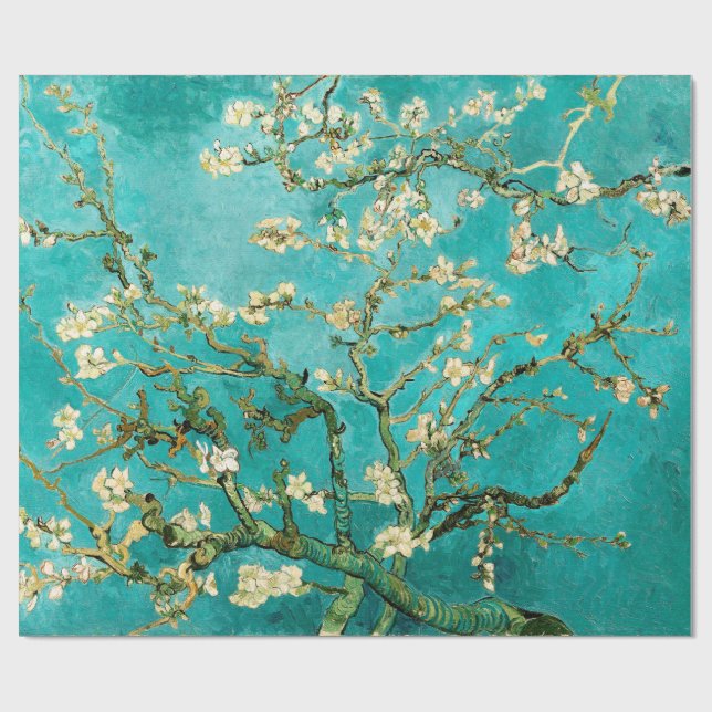 Papel De Regalo Árbol de almendra floral Van Gogh (Superficie plana)