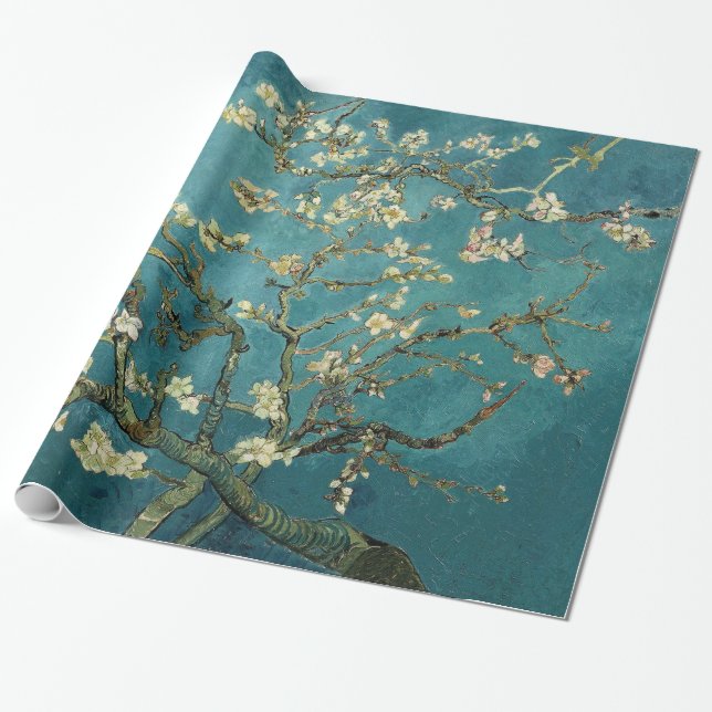 Papel De Regalo Árbol de almendros floreciente, Vincent van Gogh (Desenrollado)