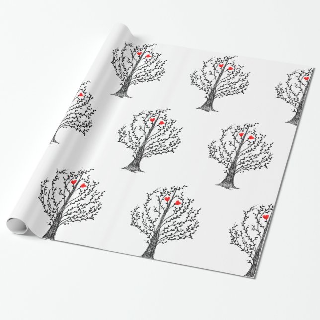 Papel De Regalo Árbol de amor (Desenrollado)