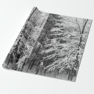 Papel De Regalo Árbol de arce resumido en nieve