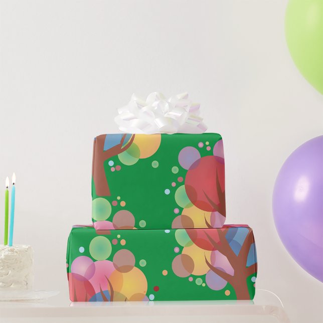 Papel De Regalo Árbol de burbujas colorido (Subido por el creador)
