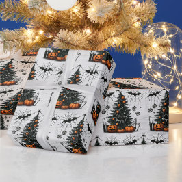 Papel De Regalo Árbol de calabaza de fiesta