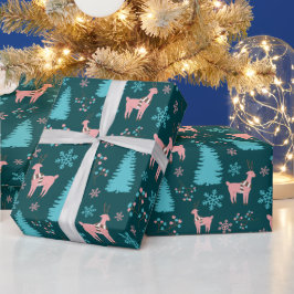 Papel De Regalo Árbol de cerdos de ramas de cerezo de renos de vac