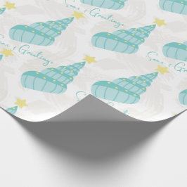 Papel De Regalo Árbol de conchas de mares costeros y saludos