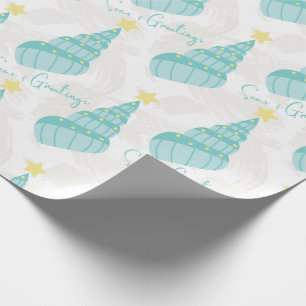 Papel De Regalo Árbol de conchas de mares costeros y saludos
