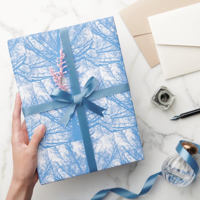 PAPEL DE REGALO ÁRBOL DE INVIERNO (Regalar)
