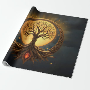 Papel De Regalo Árbol de la Vida – Iluminación a la Luz de la Luna