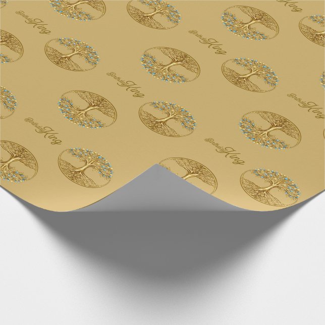 Papel de regalo Árbol de la Vida | Personalizado p (Esquina)