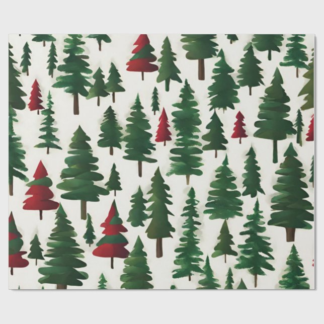 Papel De Regalo Árbol de Navidad (Superficie plana)