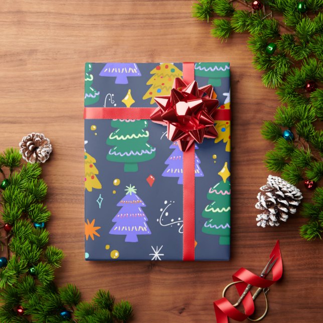Papel De Regalo Árbol de Navidad (Regalo de vacaciones)