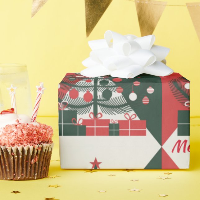 Papel De Regalo Árbol de navidad (Fiesta de cumpleaños )