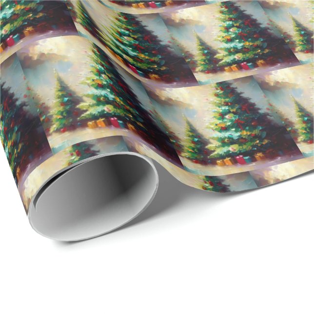 Papel De Regalo Árbol de Navidad 2 (Esquina del rollo)