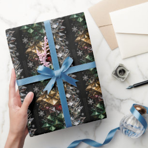 Papel De Regalo Árbol de Navidad abstracto mosaico 3D extremo 