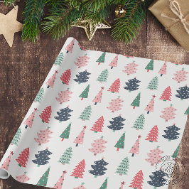 Papel De Regalo Árbol de Navidad Alegre