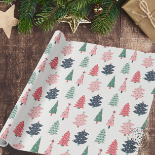 Papel De Regalo Árbol de Navidad Alegre
