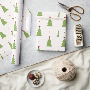 Papel De Regalo Árbol de Navidad Alegre Navidad Regalo de Vacacion