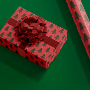 Papel De Regalo Árbol de Navidad Art Déco