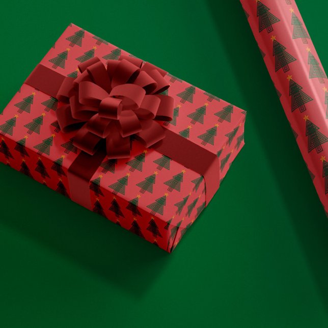 Papel De Regalo Árbol de Navidad Art Déco (Subido por el creador)