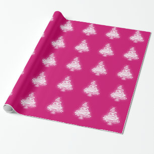 Papel De Regalo Árbol de navidad blanco del zen