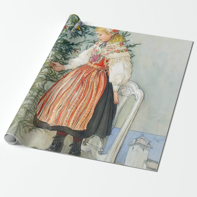 Papel De Regalo Árbol de Navidad Carl Larsson (Desenrollado)