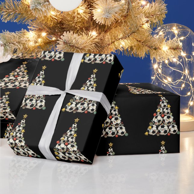 Papel De Regalo Árbol de Navidad de Fútbol (Vacaciones)