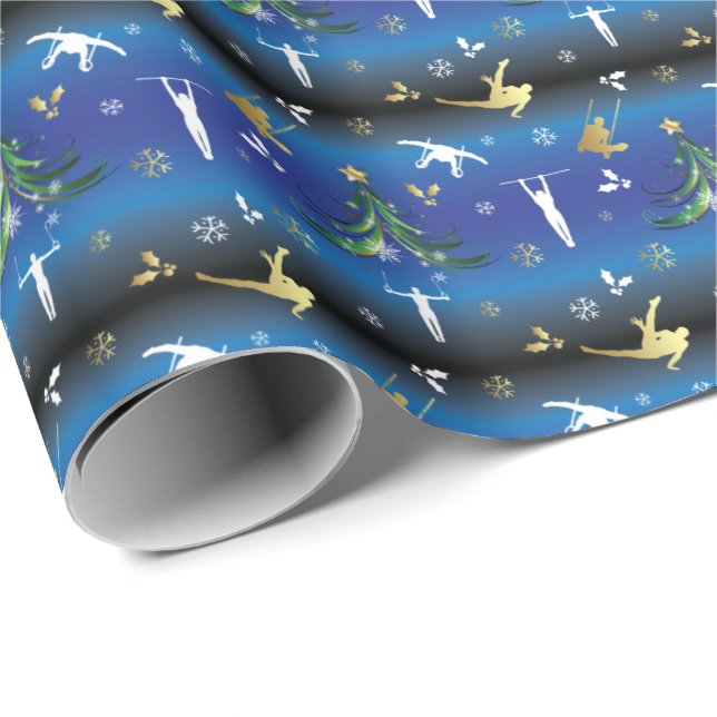Papel De Regalo Árbol de navidad de gimnasia masculina (Esquina del rollo)