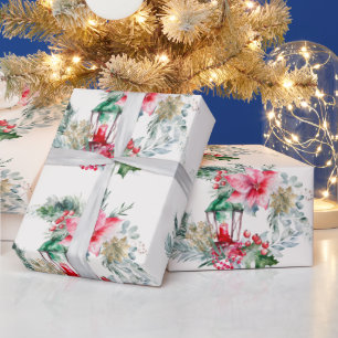 Papel De Regalo Árbol de navidad de la elegante lámpara de color d
