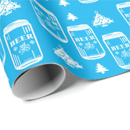 Papel De Regalo Árbol de Navidad de Latas de Cerveza