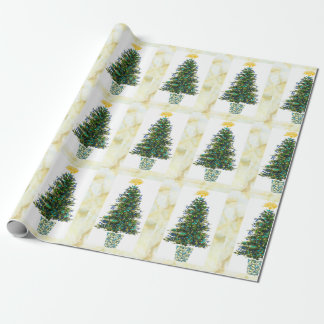 Papel De Regalo Árbol de navidad de los símbolos de música en