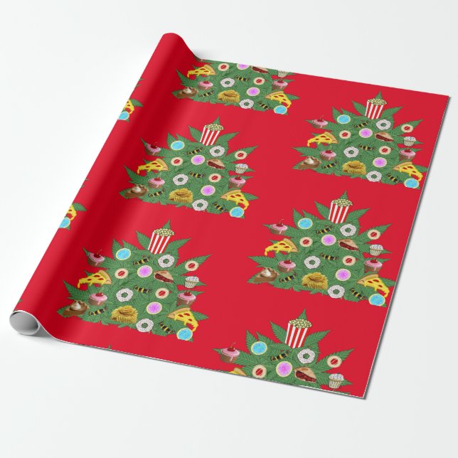 Papel De Regalo Árbol de Navidad de maleza personalizado (Desenrollado)