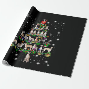 Papel De Regalo Árbol De Navidad De Marioneta Cubierto Por Flashl