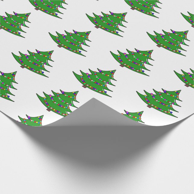 Papel De Regalo Árbol de Navidad de Navidad (Esquina)