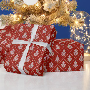 Papel De Regalo Árbol de Navidad de punto
