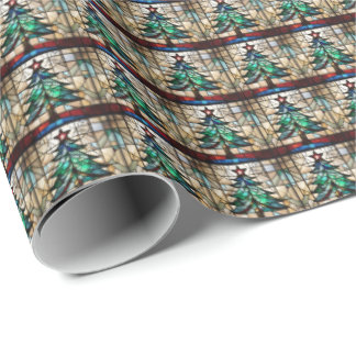 Papel De Regalo Árbol de Navidad de vidrio templado