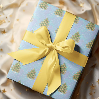 Papel De Regalo Árbol de Navidad decorado con limones Zesty