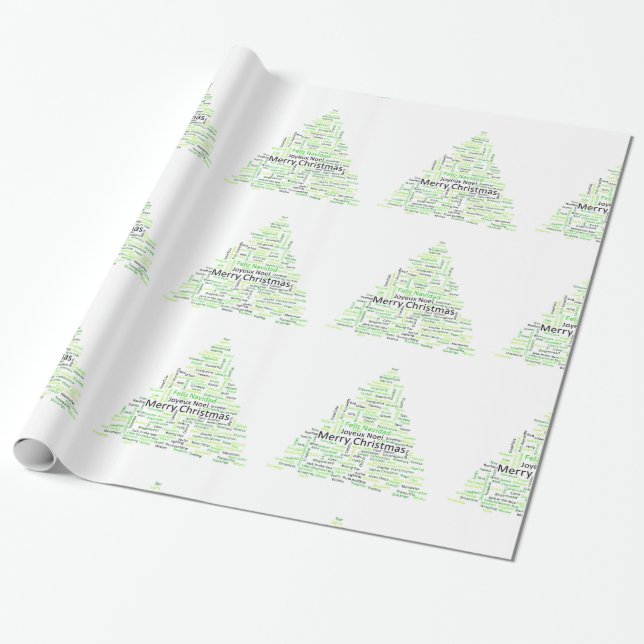 Papel De Regalo Árbol de Navidad decorativo (Desenrollado)