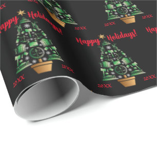 Papel De Regalo Árbol de Navidad del abogado letrado