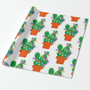 Papel De Regalo árbol de navidad del cactus