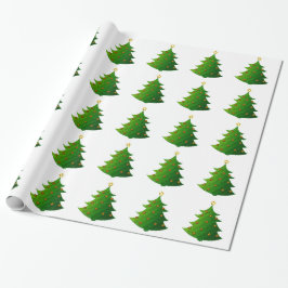 Papel De Regalo Árbol de Navidad dorado