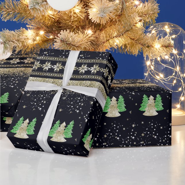 Papel De Regalo Árbol de Navidad escandinavo (Vacaciones)