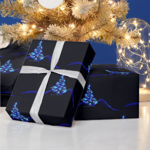 Papel De Regalo Árbol de Navidad estilizado y brillante de Slipper