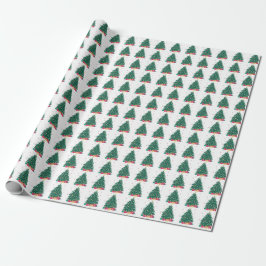 Papel De Regalo Árbol de Navidad festivo y regalos