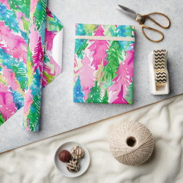 Papel De Regalo Árbol de Navidad Funky Brights 