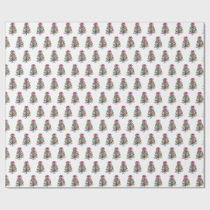 Papel De Regalo Árbol de Navidad Gay Pride Arcoíris Rosa