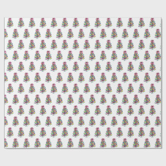 Papel De Regalo Árbol de Navidad Gay Pride Arcoíris Rosa