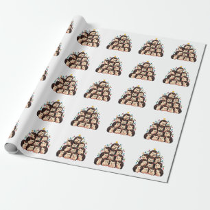Papel De Regalo Árbol de Navidad Hedgehog Feliz Navidad