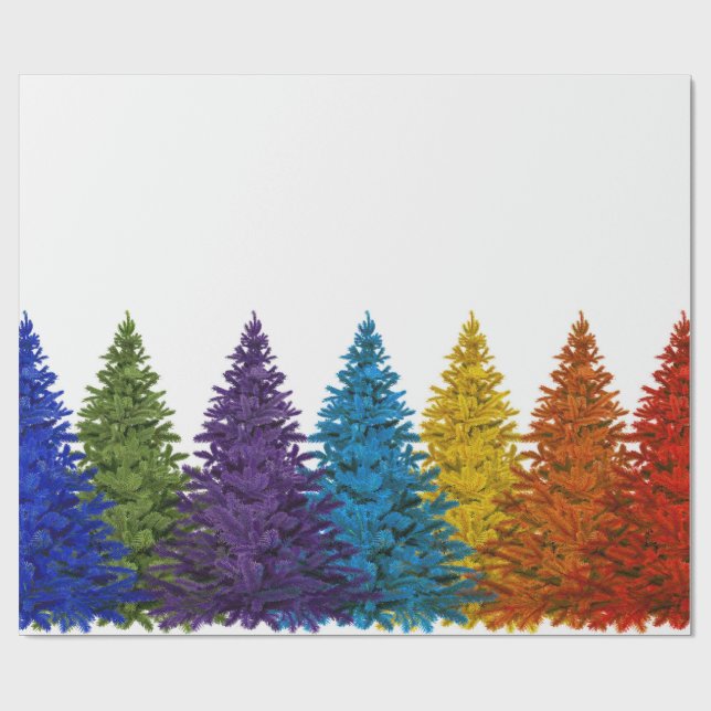 Papel De Regalo Árbol de navidad lesbiano de la bandera del arco (Superficie plana)